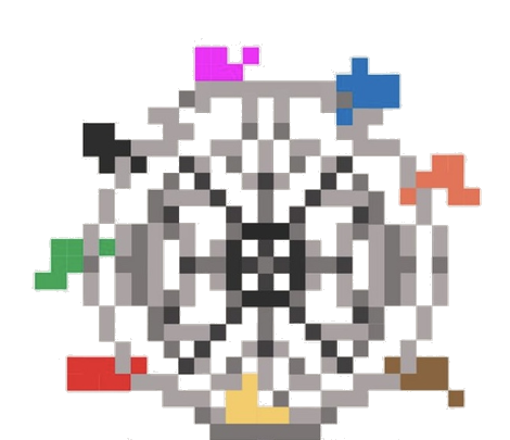 Pixel Ferris wheel, Shahrebazi symbol
